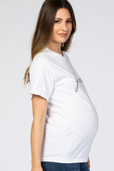 White "Girl Mama" Graphic Maternity Tee