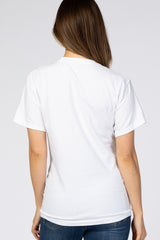 White "Girl Mama" Graphic Maternity Tee