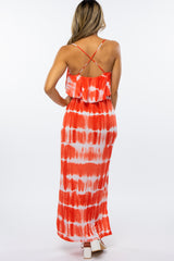 Coral Tie Dye Maxi Dress