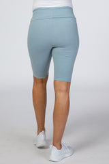 Blue Basic Maternity Bike Short