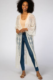 Cream Lace Mesh Cover Up