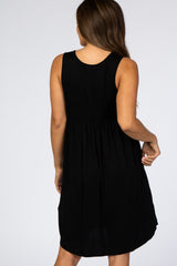 Black Sleeveless Maternity Dress