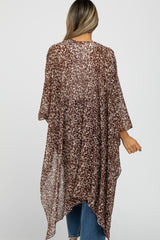 Mocha Animal Print Cover Up