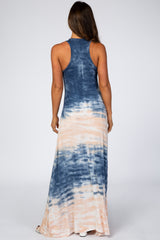 Multi-Color Tie Dye Racerback Maxi Dress