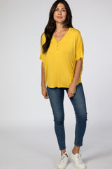 Mustard Button Front Tunic