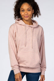 Pink Basic Hooded Sweatshirt