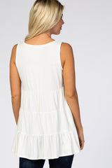 Ivory Tiered Sleeveless Top