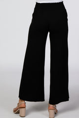 Black Smocked Waist Pants