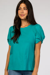 Jade Puff Sleeve Maternity Top