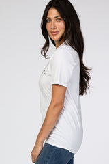 White Mama Short Sleeve Top