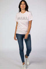 Light Pink Mama Short Sleeve Top