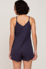 Navy Ribbed Jumpsuit