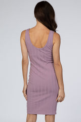 Lavender Fitted Tank Dress