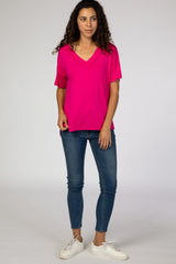 Fuchsia Hi-Low T-Shirt