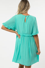 Jade Ruffle V-Neck Babydoll Maternity Dress