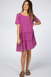 Violet Tiered Maternity Mini Dress