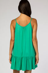 Green Ruffle Hem Dress