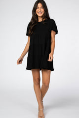 Black Tiered Ruffle Hem Dress