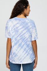 Blue Tie Dye Short Sleeve Top