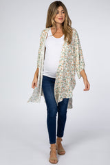 Cream Floral Maternity Cover Up