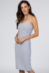 Heather Grey Halter Neck Dress