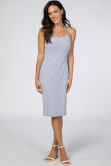 Heather Grey Halter Neck Dress