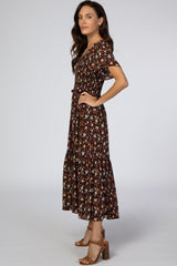 Black Floral Maxi Dress