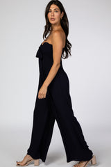 Navy Blue Sleeveless Wide Leg Jumpsuit