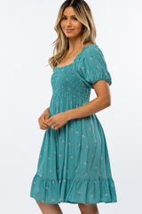 Jade Floral Smocked Dress