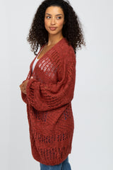 Rust Knit Cardigan