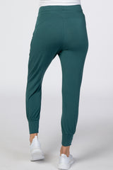 Teal Maternity Drawstring Jogger Pants