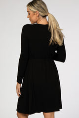 Black Long Sleeve Delivery/Nursing Maternity Robe