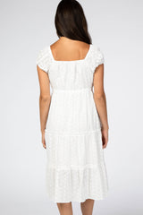 Ivory Eyelet Midi Dress