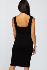 Black Fitted Midi Dress