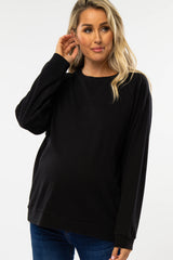 Black Long Sleeve Maternity Top