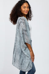 Light Blue Animal Print Cover Up