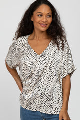 Ivory Animal Print Blouse