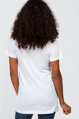 White V-Neck T Shirt