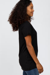 Black V-Neck T Shirt