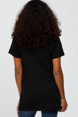 Black V-Neck T Shirt