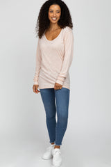 Peach Long Sleeve Active Top