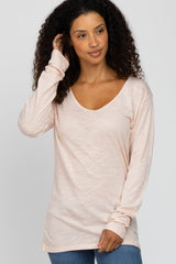 Peach Long Sleeve Active Top