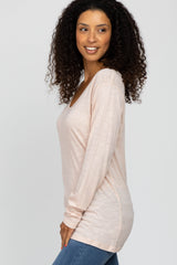 Peach Long Sleeve Active Top