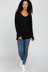 Black Long Sleeve Active Top