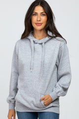 Heather Grey Oversized Hooded Sweatshirt