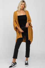 Camel Solid Knit Maternity Cardigan