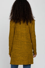 Mustard Marled Knit Cardigan