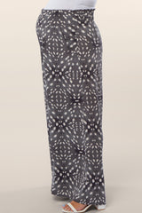 Grey Animal Print Wide Leg Maternity Pants