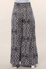 Grey Animal Print Wide Leg Maternity Pants