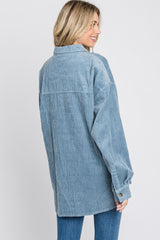 Light Blue Corduroy Shacket